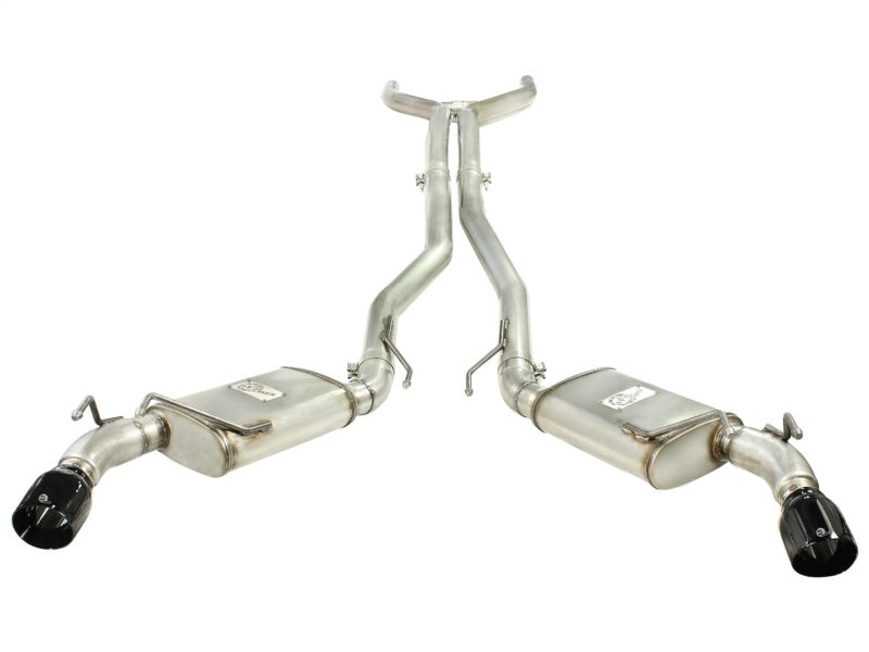 Load image into Gallery viewer, aFe MACHForce XP Exhaust 3in Stainless Stee CB/10-13 Chevy Camaro V8-6.2L (td) (gloss blk tip)
