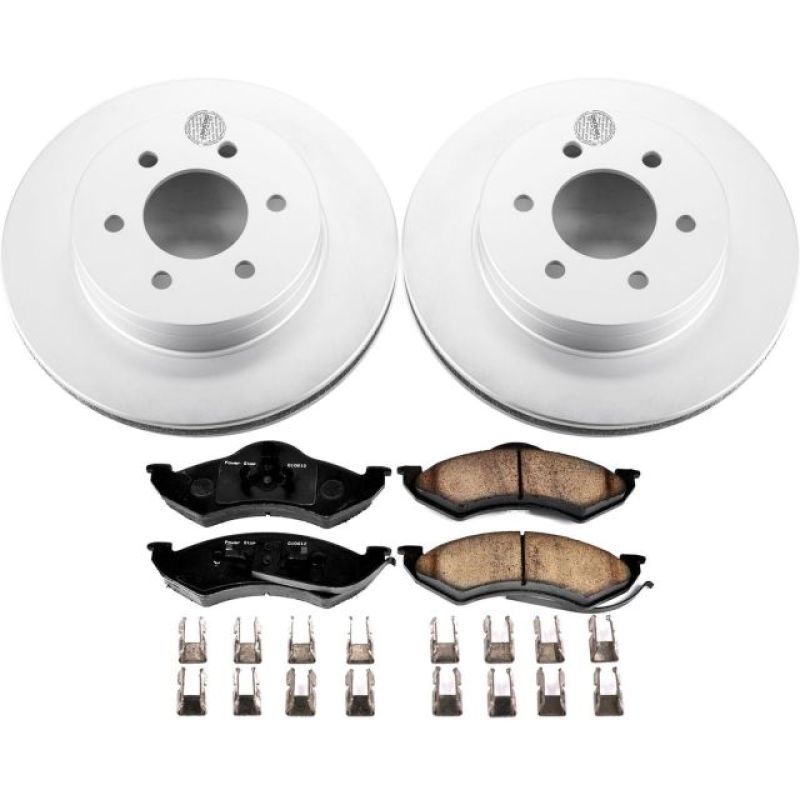Load image into Gallery viewer, Power Stop 1999 Dodge Dakota Front Z17 Evolution Geomet Coated Brake Kit

