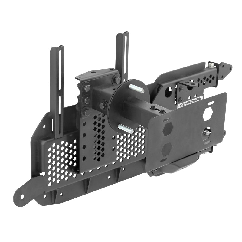 Load image into Gallery viewer, Go Rhino 08-22 Jeep Wrangler JL/JLU Body Mount Spare Tire Carrier - Tex. Blk
