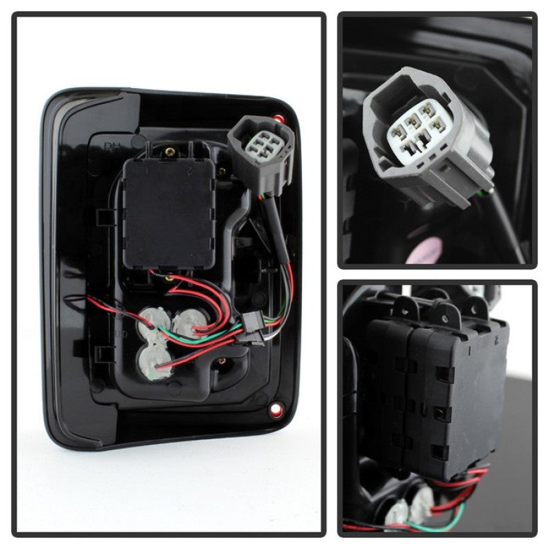 Load image into Gallery viewer, Spyder Jeep Wrangler 07-15 LED Tail Lights Red Clear ALT-YD-JWA07-LED-RC
