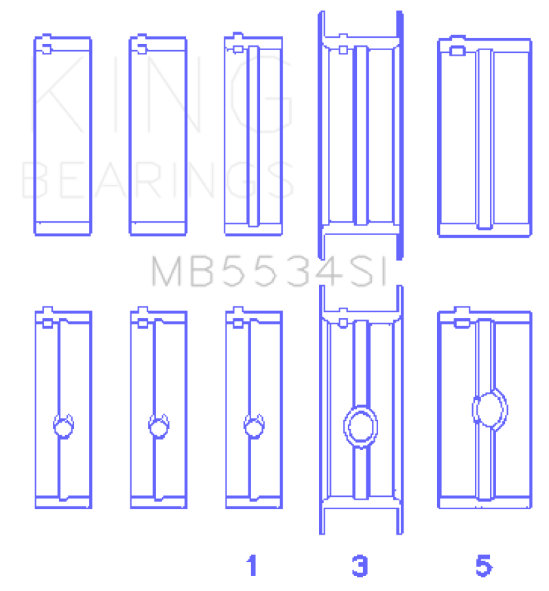 Load image into Gallery viewer, King Engine Bearings Chrysler/Jeep 318ci (Size STD) Main Bearing Set
