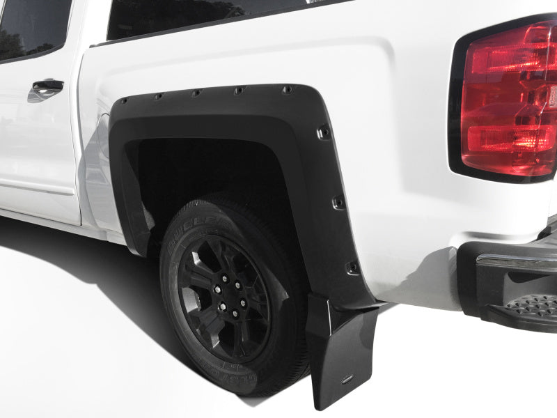 Load image into Gallery viewer, Bushwacker 14-18 Chevrolet Silverado 1500 Trail Armor Rear Mud Flaps (Fits Pocket Style Flares)
