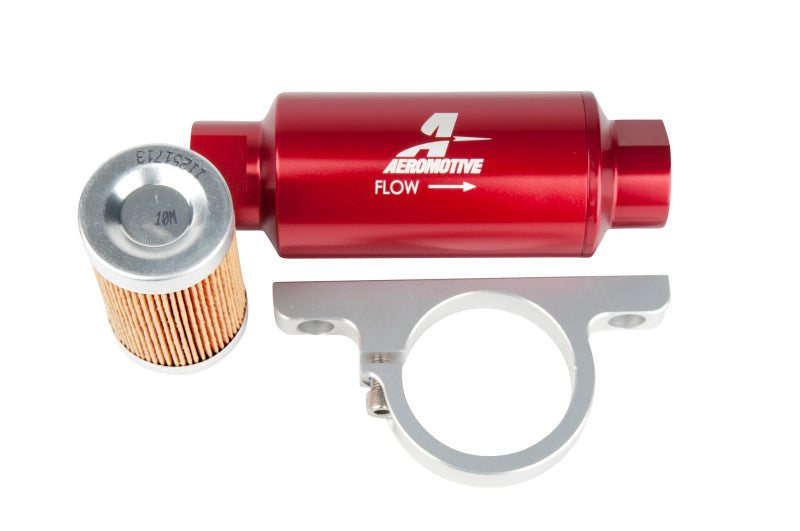 Load image into Gallery viewer, Aeromotive Filter / Bracket Combo Kit - 12301 Filter / 12305 Billet Bracket
