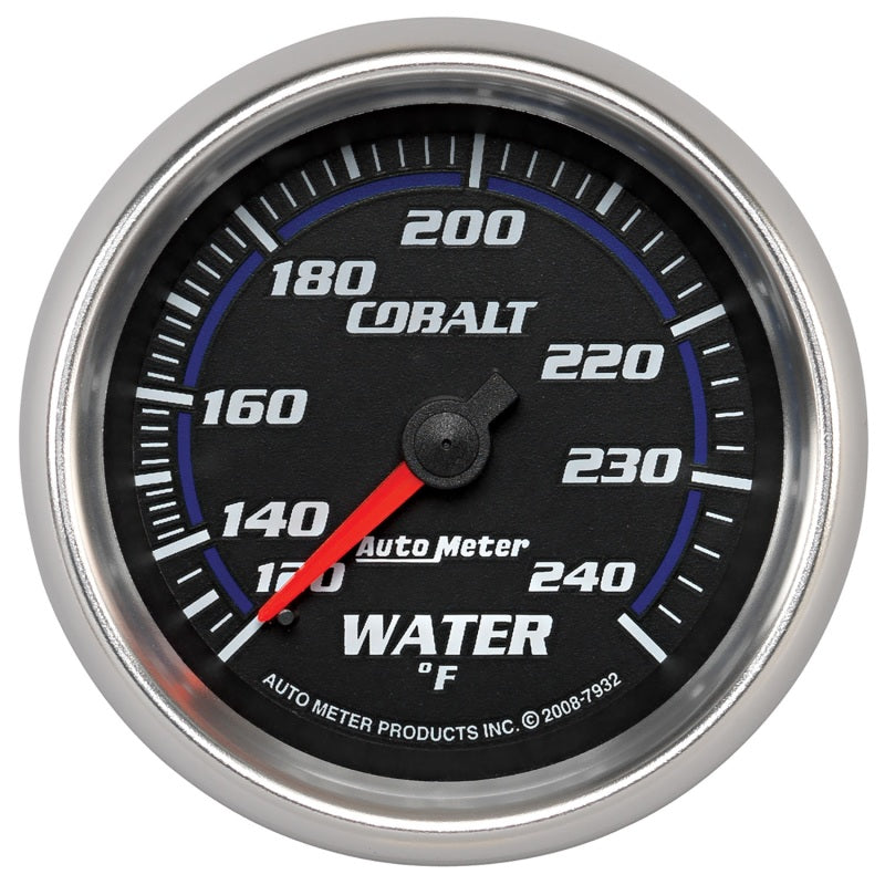 Load image into Gallery viewer, Autometer Cobalt 66mm 120-240 Degree F Mechanical Water Temperature Gauge
