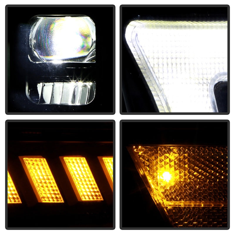 Load image into Gallery viewer, Spyder 19-22 Dodge Ram 2500/3500 (Halogen Model Only) Proj. Headlights (PRO-YD-DR19HDHALAP-SEQ-BK)
