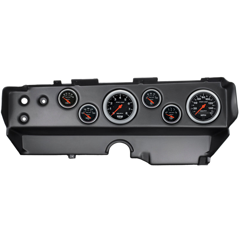 Load image into Gallery viewer, Autometer Sport-Comp 70-74 E-Body/Cuda/Challenger Dash Kit 6pc Tach / MPH / Fuel / Oil / WTMP / Volt
