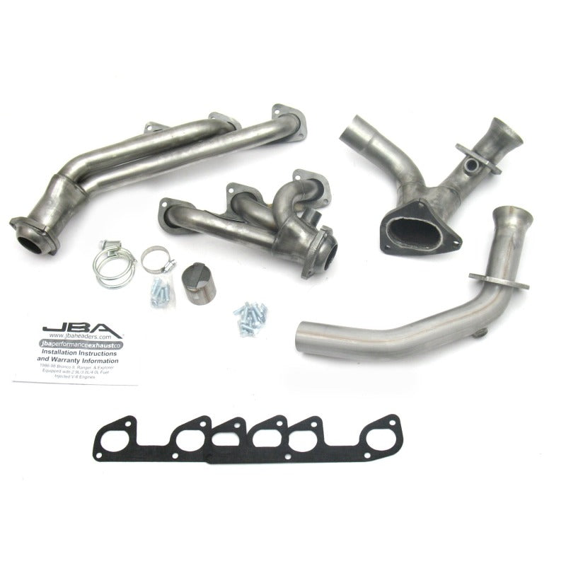 Load image into Gallery viewer, JBA 95-97 Ford Ranger 4.0L OHV 1-1/2in Primary Raw 409SS Cat4Ward Header
