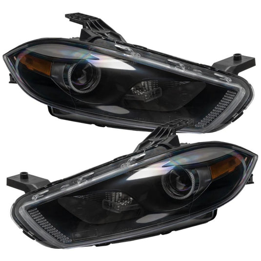 Oracle 13-14 Dodge Dart (HID Style) SMD HL - Black - ColorSHIFT w/ BC1 Controller