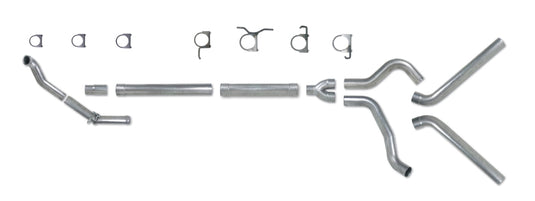Diamond Eye KIT 4in Turbo Back MFLR RPLCMENT PIPE DUAL ALUM94-97 5 7 3L F250/F350 PWRSTROKE NFS
