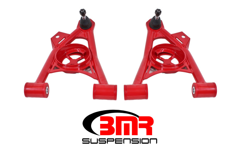 Load image into Gallery viewer, BMR 94-04 Ford Mustang Non-Adj. A-Arms Lower (Poly) w/ Spring Pocket - Red
