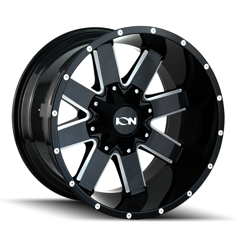 Load image into Gallery viewer, ION Type 141 20x9 / 6x120 BP / 18mm Offset / 78.1mm Hub Gloss Black Milled Wheel

