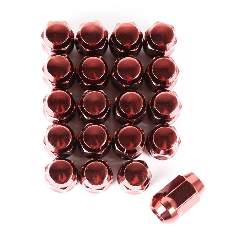 Load image into Gallery viewer, Rugged Ridge Wheel Lug Nut Set of 20 Red 1/2-20
