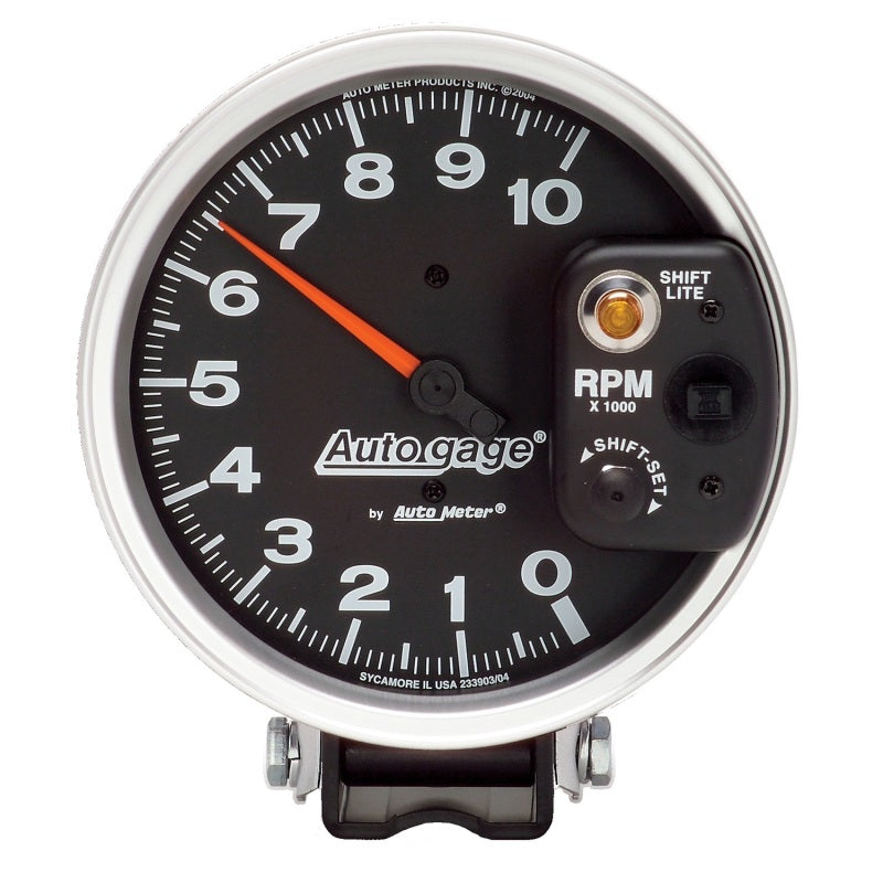 Load image into Gallery viewer, Autometer AutoGage 5in / 10k RPM / Pedestal Mount Black Tachometer w/ Shift Light
