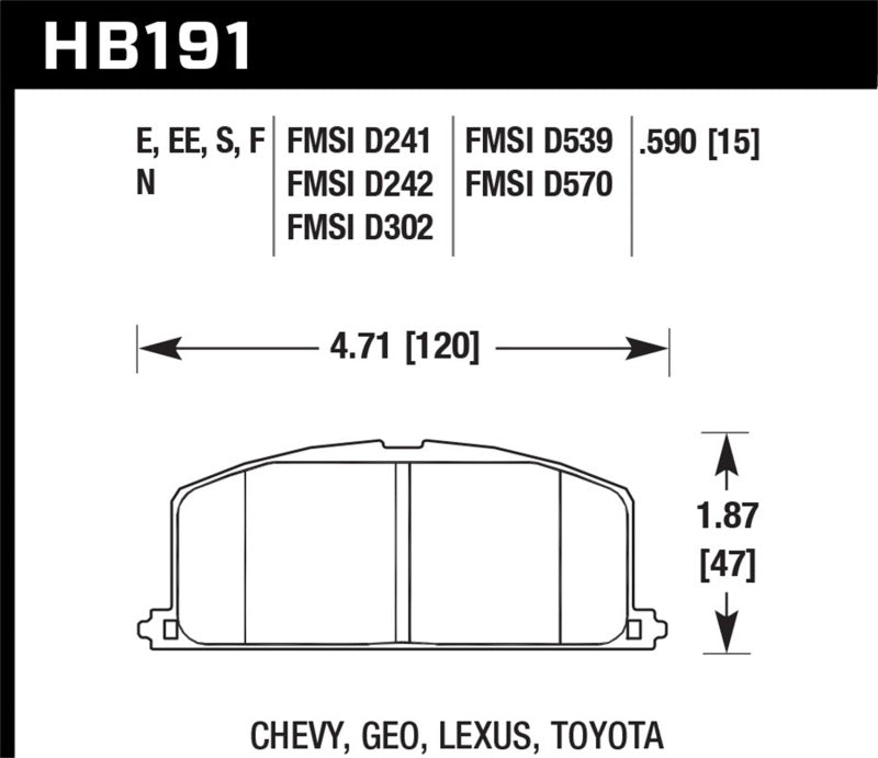 Load image into Gallery viewer, Hawk 1985 Chevrolet Nova Front ER-1 Brake Pads
