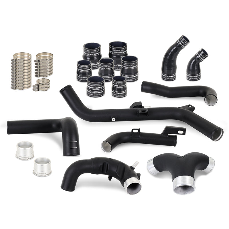 Load image into Gallery viewer, Mishimoto 21+ Bronco 2.7 Stock Location INT Kit MWBK Pipes SL Cooler
