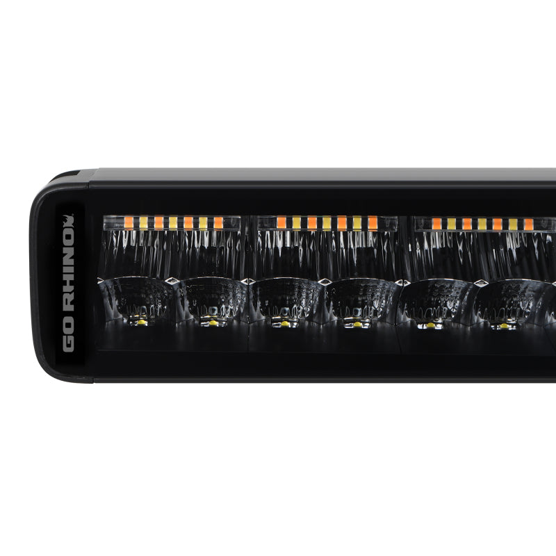 Load image into Gallery viewer, Go Rhino Universal Blackout Combo Series 50in Double Row LED Light Bar w/ Amber Lighting - Black
