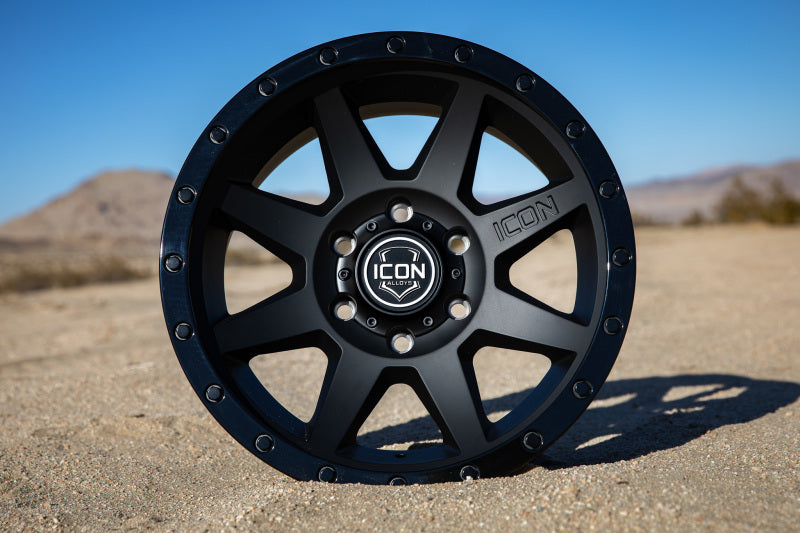 Load image into Gallery viewer, ICON Rebound 17x8.5 6x135 6mm Offset 5in BS 87.1mm Bore Double Black Wheel
