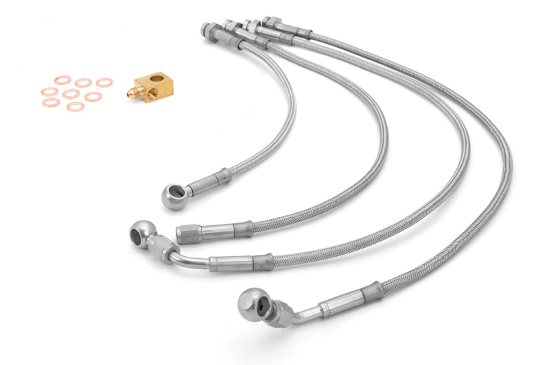 Load image into Gallery viewer, Rugged Ridge Brake Hose Kit Braided Stainless 07-18 Jeep Wrangler
