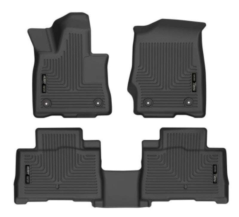 Load image into Gallery viewer, Husky Liners 20-21 Lincoln Aviator w 2nd Row Bench/Buckets Weatherbeater Front/2nd Seat Liners - BLK

