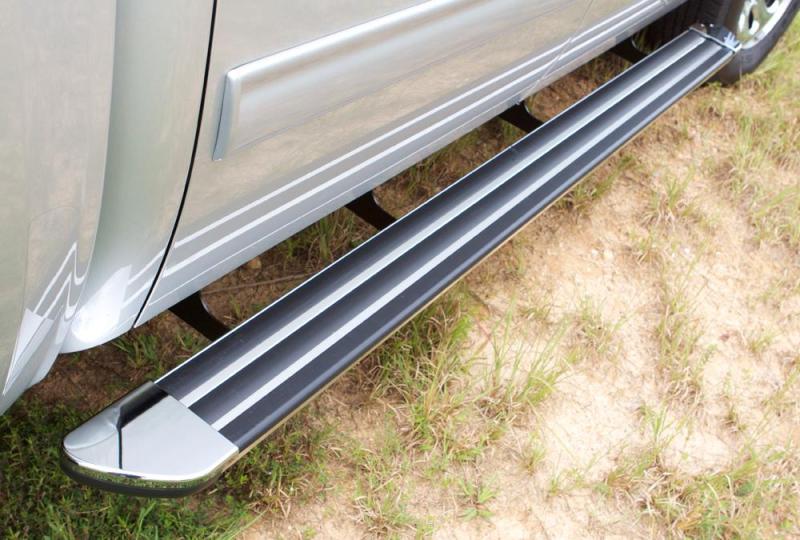 Load image into Gallery viewer, Lund 15-17 Chevy Silverado 2500 Ext. Cab (Diesel) Crossroads 80in. Running Board Kit - Chrome
