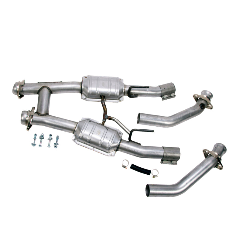 Load image into Gallery viewer, BBK 86-93 Mustang 5.0 High Flow H Pipe With Catalytic Converters - 2-1/2
