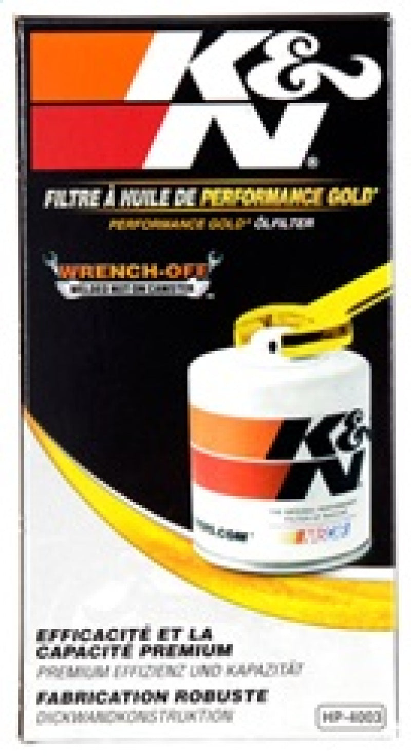 Load image into Gallery viewer, K&amp;N Dodge Performance Gold Oil Filter
