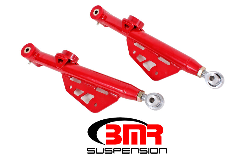 Load image into Gallery viewer, BMR 99-04 Mustang Single Adj. Lower Control Arms / Rod End (Polyurethane) - Red
