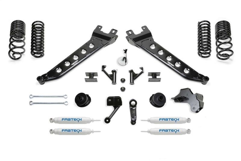 Load image into Gallery viewer, Fabtech 19-22 Ram 2500 4WD 5in Radius Arm Kit w/Perf Shks
