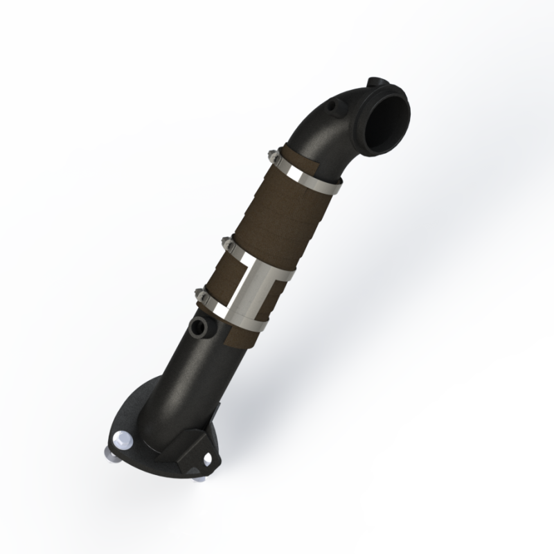 Load image into Gallery viewer, MBRP 15-16 Chevy/GMC 6.6L Duramax 3in Down Pipe (For 3 Bolt Flange Style Connection)
