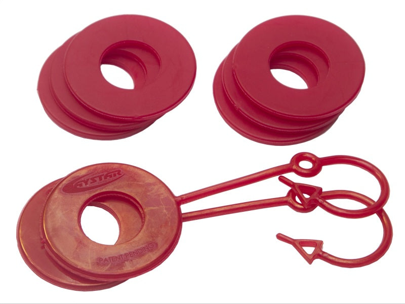 Load image into Gallery viewer, Daystar Red Locking D Ring Isolator w/Washer Kit
