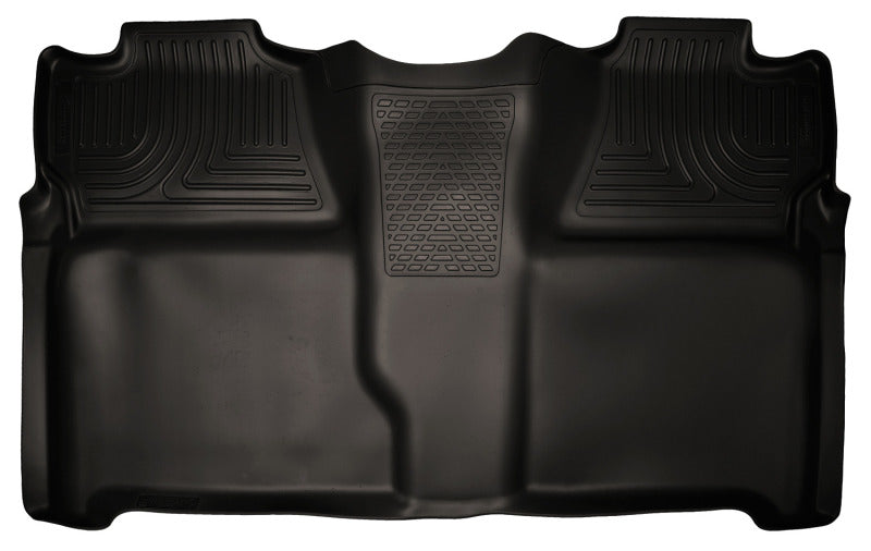 Load image into Gallery viewer, Husky Liners 07-13 Chevy Silverado 1500/2500HD Crew Cab PU Weatherbeater Black 2nd Seat Floor Liner
