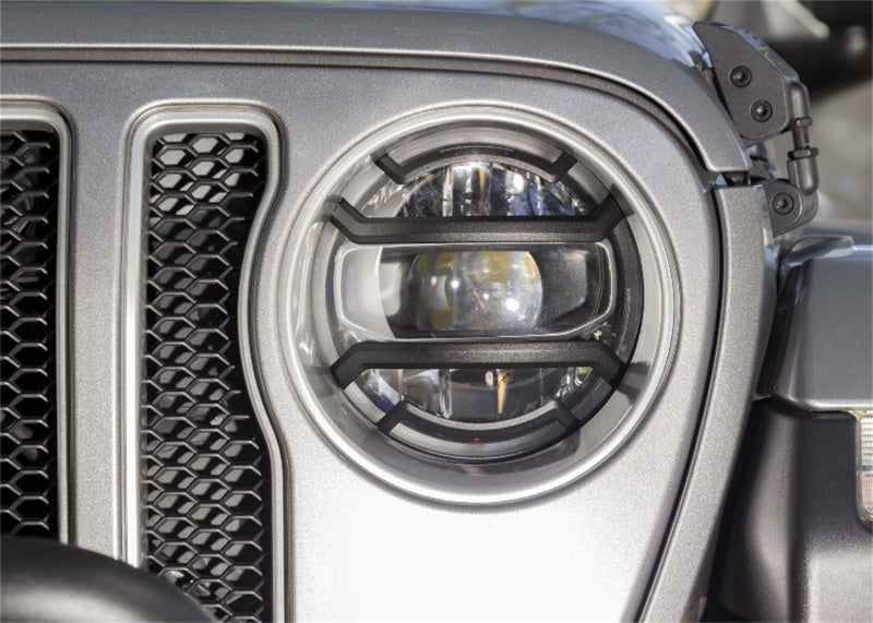 Load image into Gallery viewer, Rugged Ridge 18-20 Jeep Wrangler JL / 2020 Jeep Gladiator JT Black Elite Headlight Guards Black
