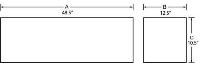 Tradesman Aluminum Flush Mount Truck Tool Box (48in.) - Black