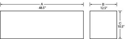 Tradesman Aluminum Flush Mount Truck Tool Box (48in.) - Black