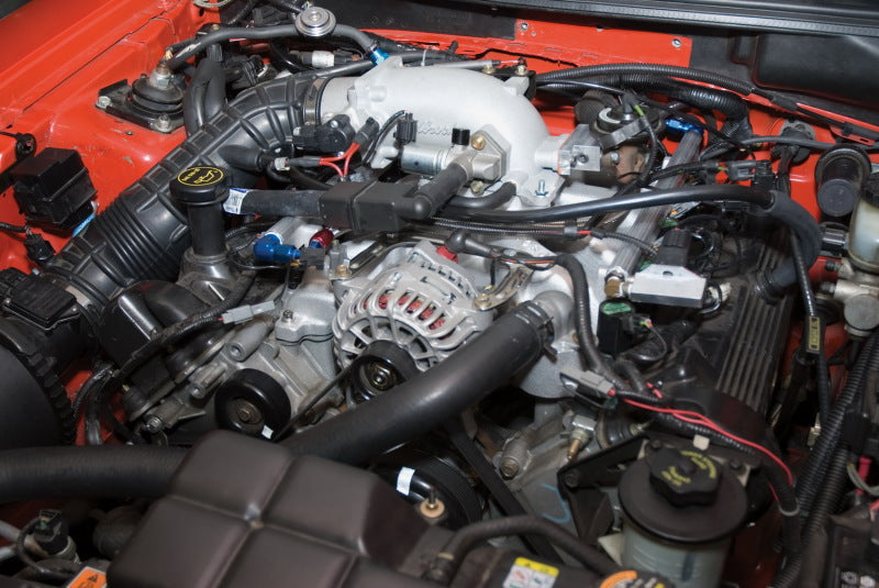 Load image into Gallery viewer, Edelbrock Low Profile Intake Elbow 90mm Throttle Body to Square-Bore Flange Black Finish
