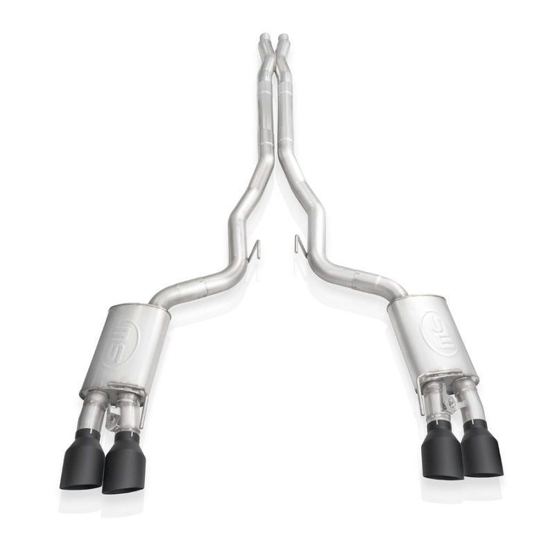 Load image into Gallery viewer, Stainless Works 2020 Ford GT500 Legend Catback X-Pipe Exhaust Factory Connect - Black Tips
