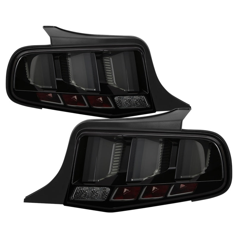 Load image into Gallery viewer, Spyder 10-12 Ford Mustang Light Bar Seq Turn Signal LED Tail Lights - Smoke ALT-YD-FM10-LED-SM
