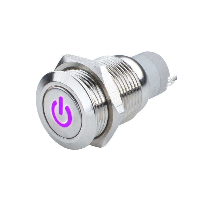 Load image into Gallery viewer, Oracle Pre-Wired Power Symbol Momentary Flush Mount LED Switch - UV/Purple
