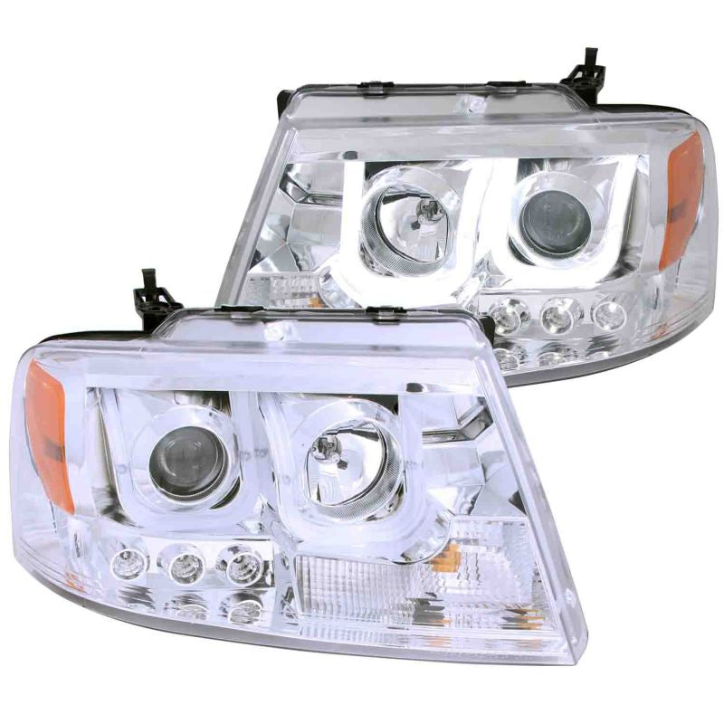 Load image into Gallery viewer, ANZO 2004-2008 Ford F-150 Projector Headlights w/ U-Bar Chrome
