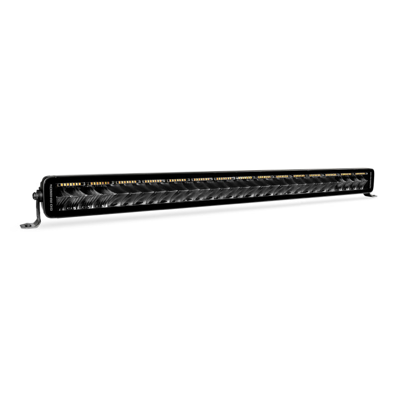 Load image into Gallery viewer, Go Rhino Xplor Blackout Combo Series Dbl Row LED Light Bar w/Amber (Side/Track Mount) 32in. - Blk
