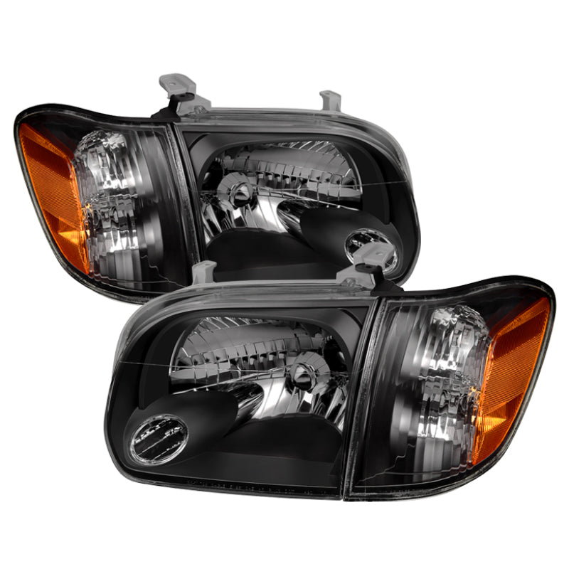 Load image into Gallery viewer, Xtune Toyota Tundra Double Cab 05-06 OEM Style Headlights &amp; Corner Lights Black HD-JH-TTUN05-AM-BK
