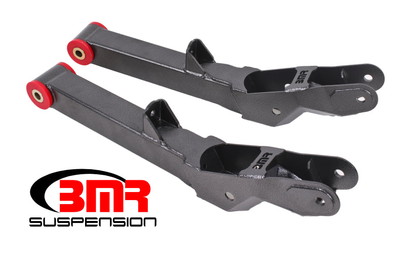 Load image into Gallery viewer, BMR 10-15 5th Gen Camaro Rear Lower Control Arms Non-Adj. (Polyurethane) - Black Hammertone
