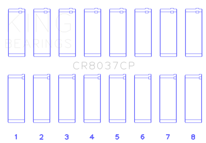 Load image into Gallery viewer, King Engine Bearings 01-09 GM Duramax 6.6L A Rod (Size +.25mm) Connecting Rod Bearing Set
