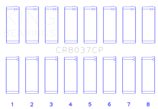 King Engine Bearings 01-09 GM Duramax 6.6L A Rod (Size +.25mm) Connecting Rod Bearing Set