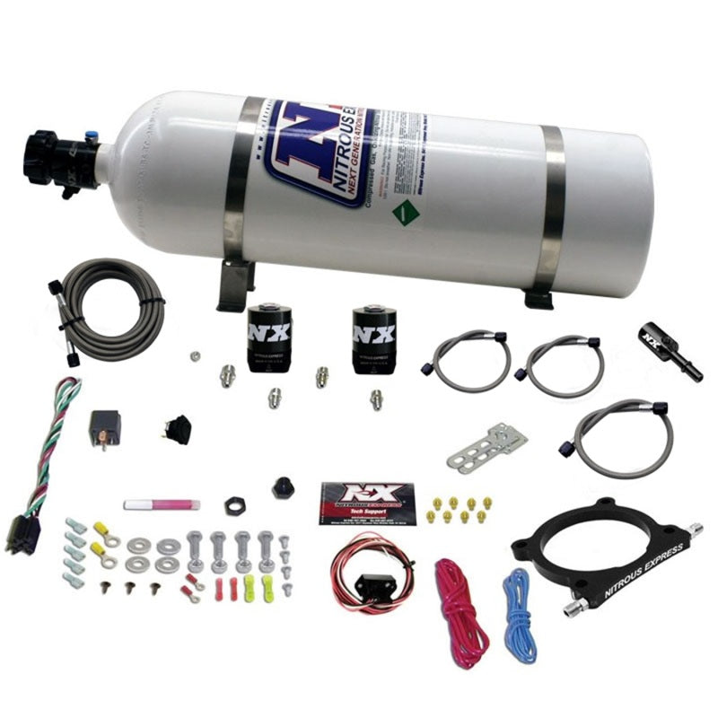 Load image into Gallery viewer, Nitrous Express 11-15 Ford Mustang GT 5.0L High Output Nitrous Plate Kit (50-250HP) w/15lb Bottle
