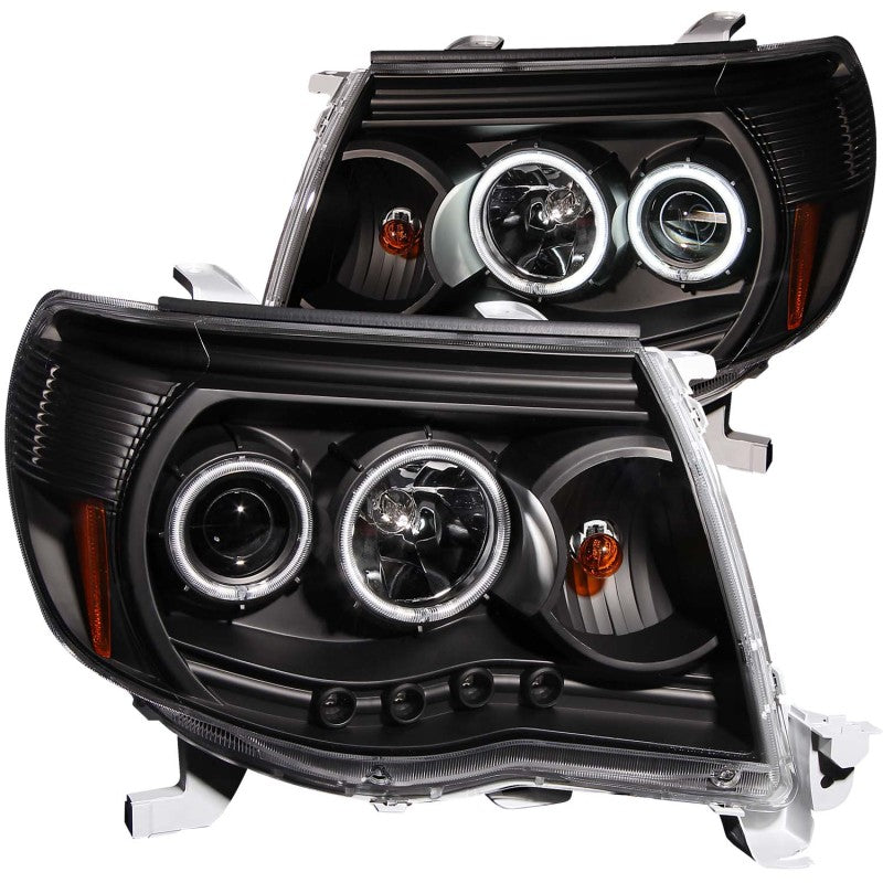 Load image into Gallery viewer, ANZO 2005-2011 Toyota Tacoma Projector Headlights w/ Halo Black
