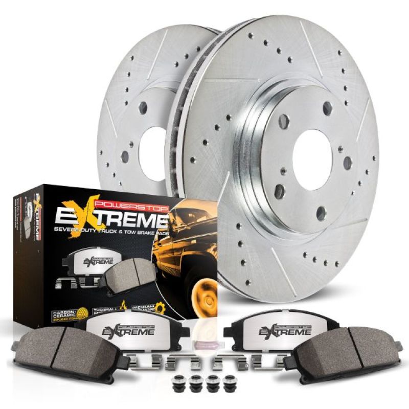 Load image into Gallery viewer, Power Stop 94-99 Dodge Ram 1500 Front Z36 Truck &amp; Tow Brake Kit
