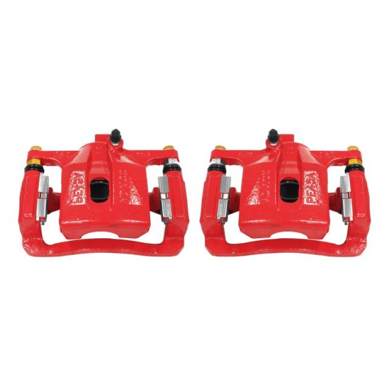Load image into Gallery viewer, Power Stop 06-10 Hummer H3 Rear Red Calipers w/Brackets - Pair
