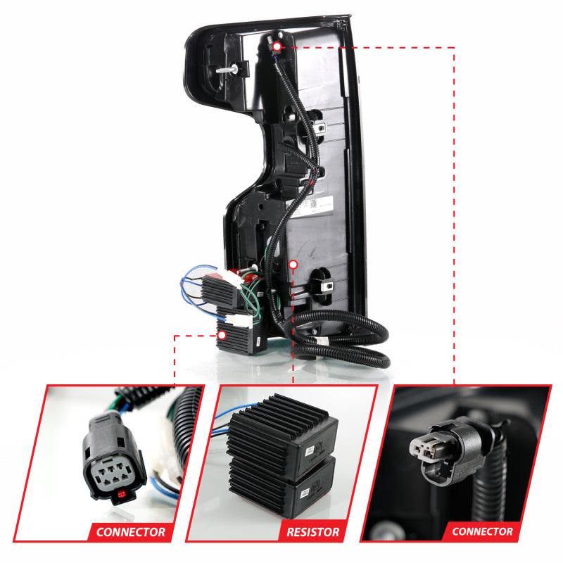 Load image into Gallery viewer, ANZO 19-21 Chevy Silverado Work Truck Full LED Taillights Blk Housing Clear Lens G2 (w/C light Bars)
