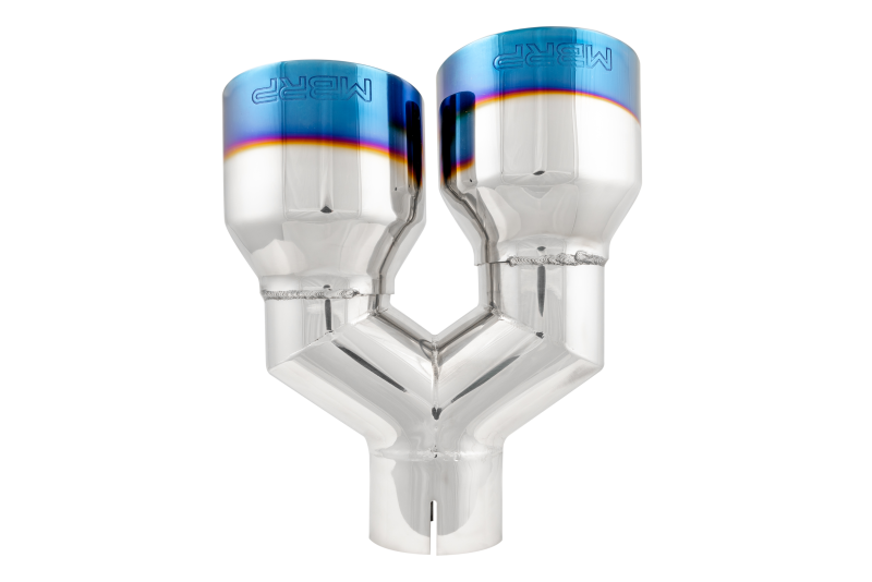 Load image into Gallery viewer, MBRP Burnt End Tip 2.5 ID Dual 4 OD Out 9.55 length Single wall 304 Stainless Steel Pass Side
